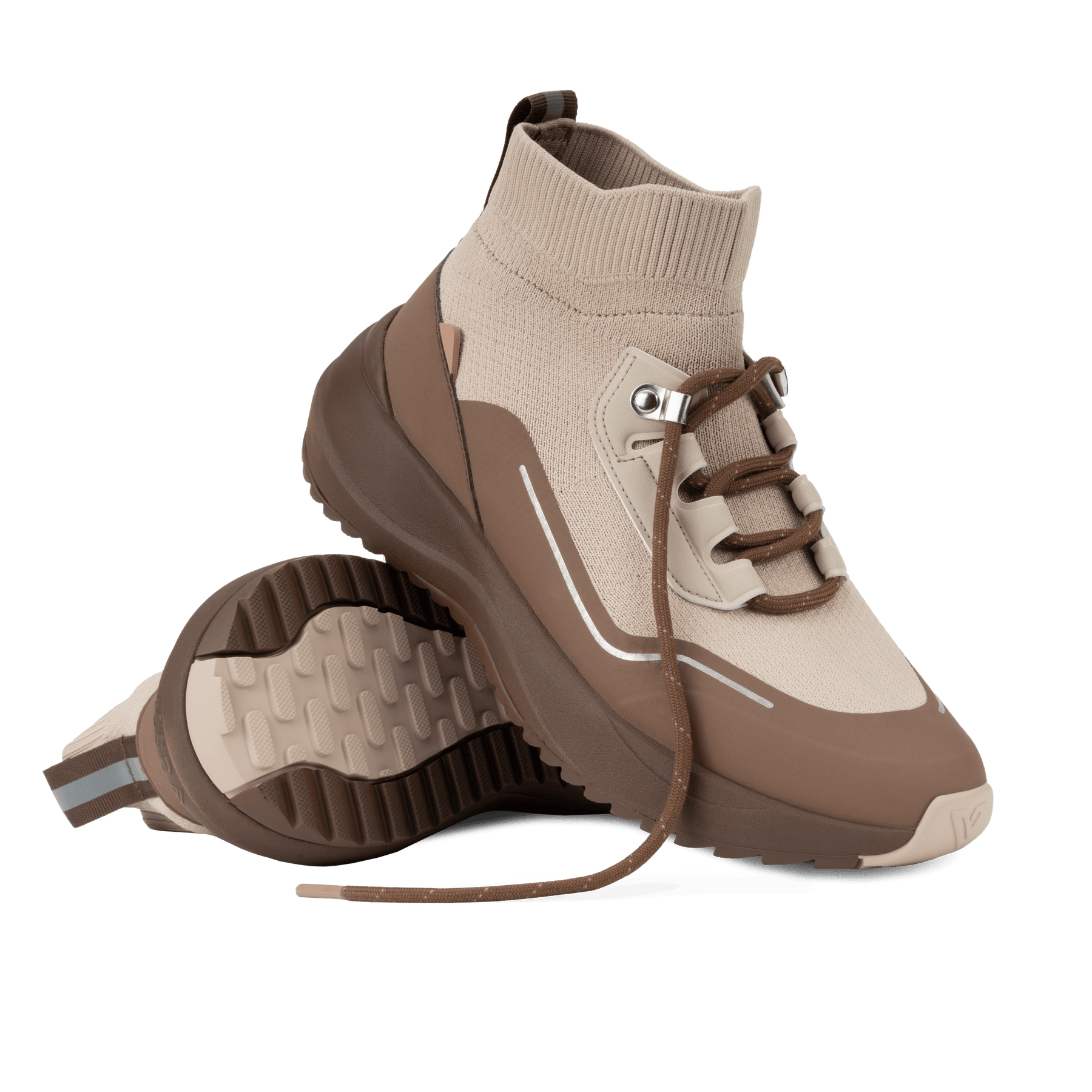 Women's Stormburst High Top - Sandwash/Dark Teak – Vessi