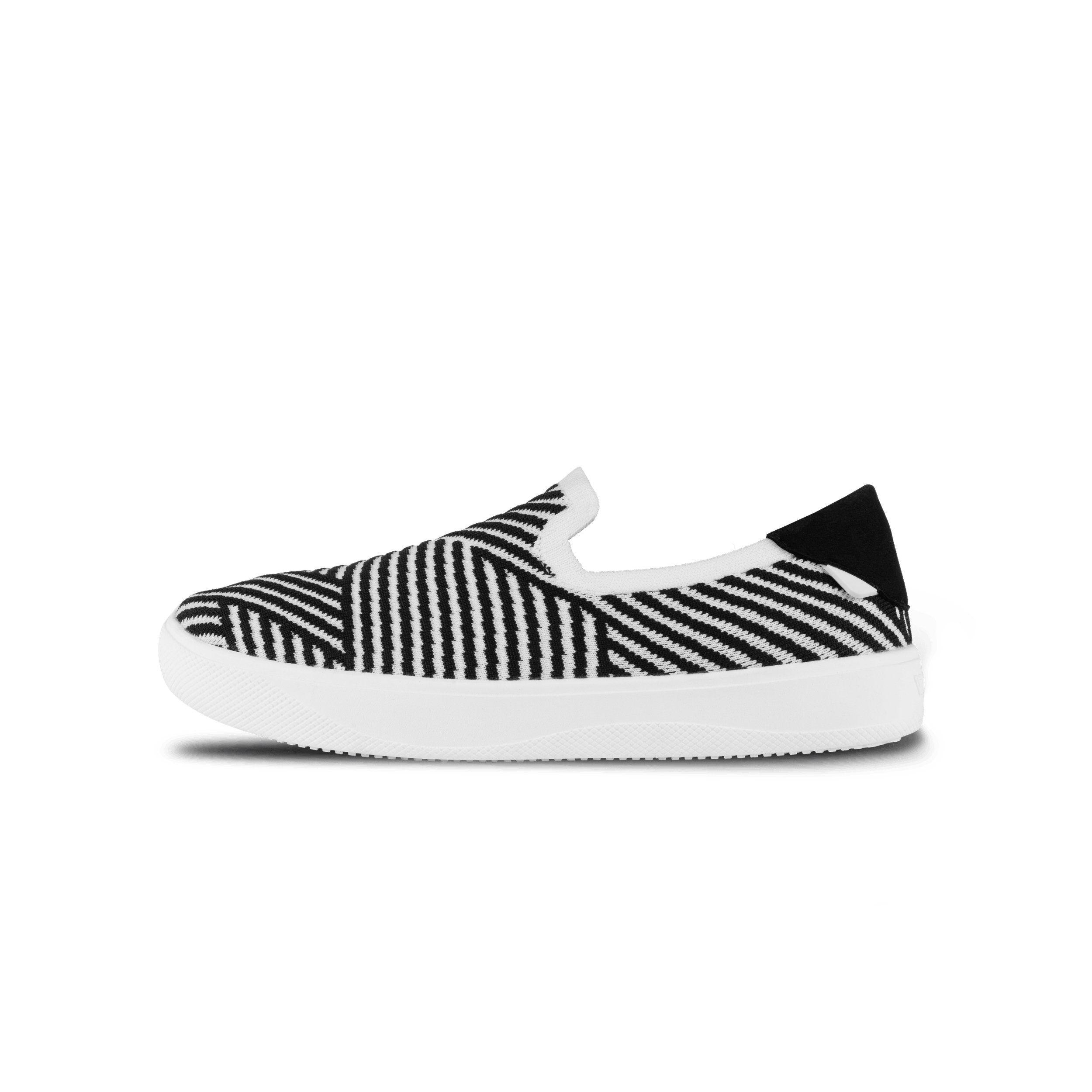 Women's Boardwalk Slip-On - White/Black Zigzag – Vessi