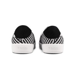 Men's Boardwalk Slip-On - White/Black Zigzag