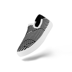 Men's Boardwalk Slip-On - White/Black Zigzag