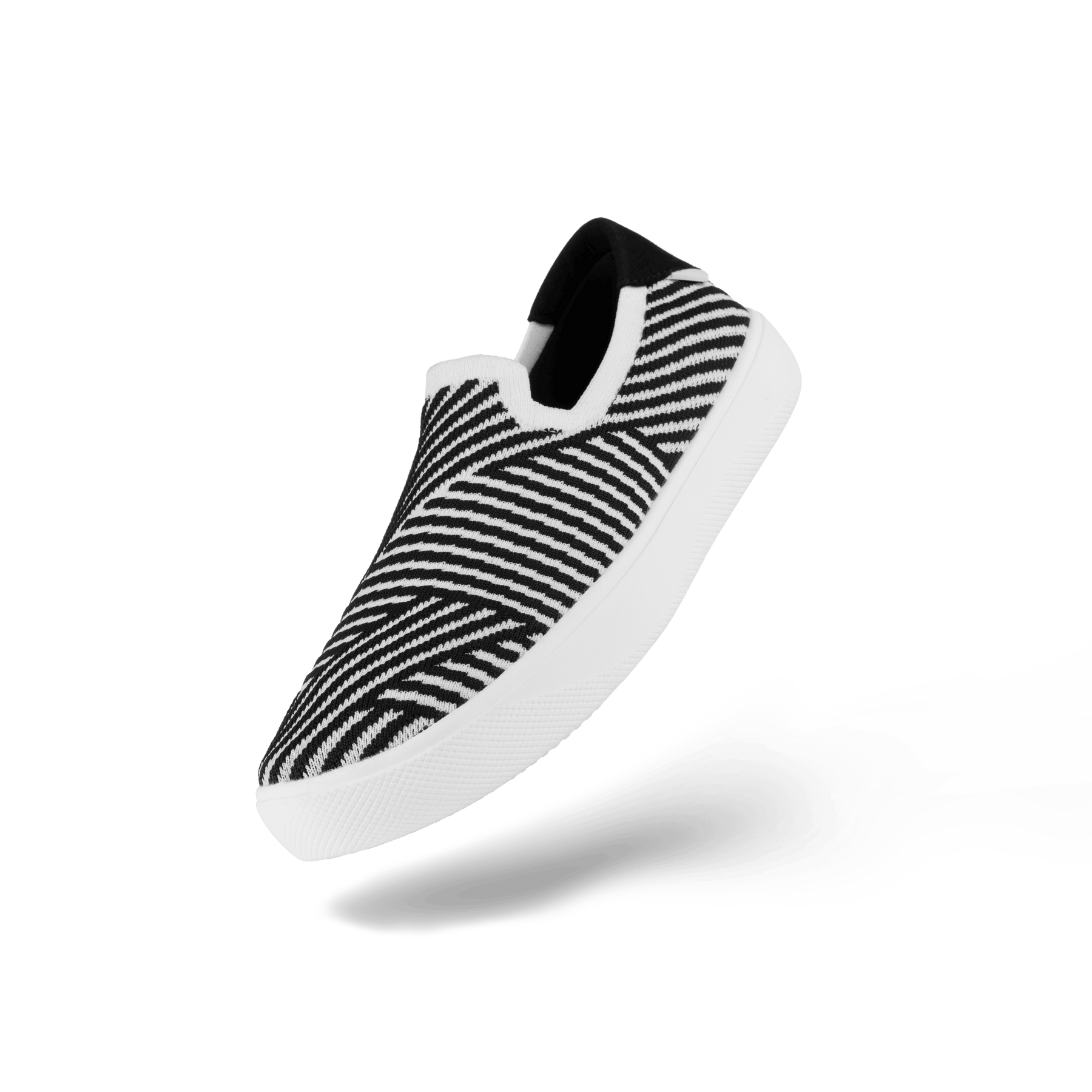 Men's Boardwalk Slip-On - White/Black Zigzag
