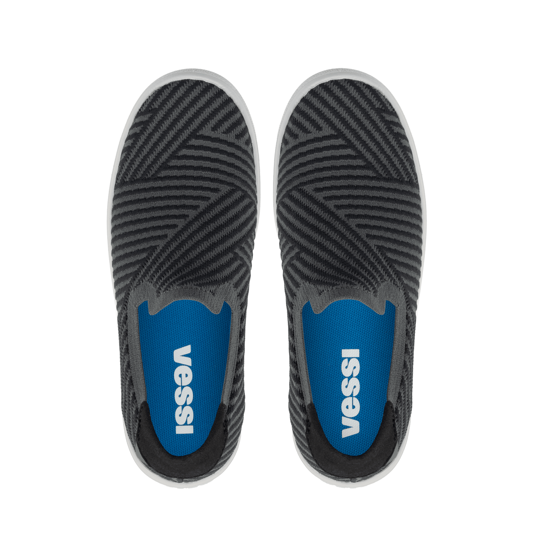 Men's Boardwalk Slip-On - Dark Grey/Black Zigzag
