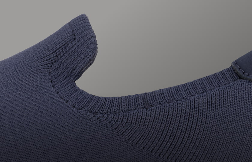 Elastic ankle collar