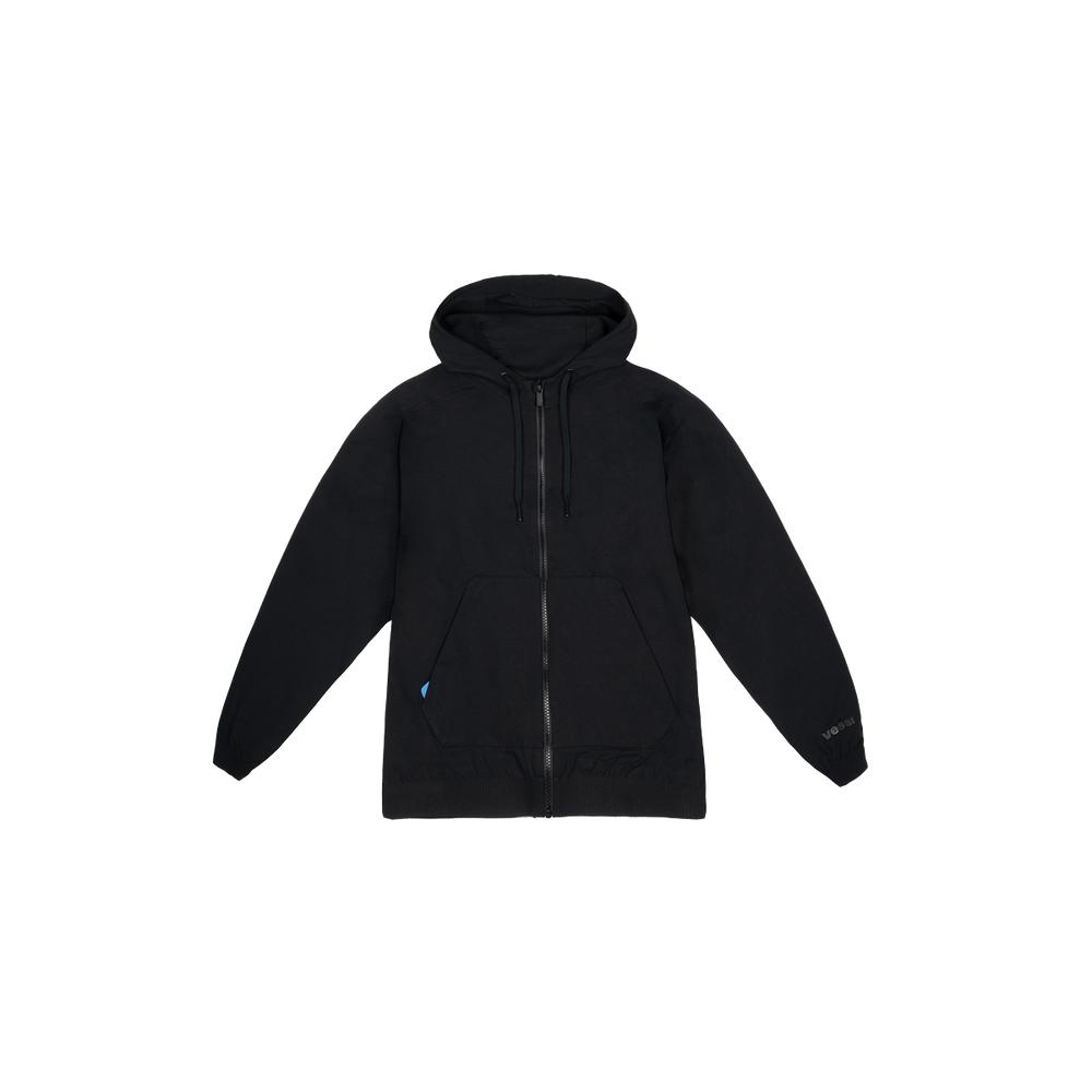 Men's Coastal Hoodie Full Zip - Black