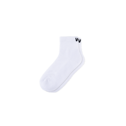 Kids Mid Crew Socks - White