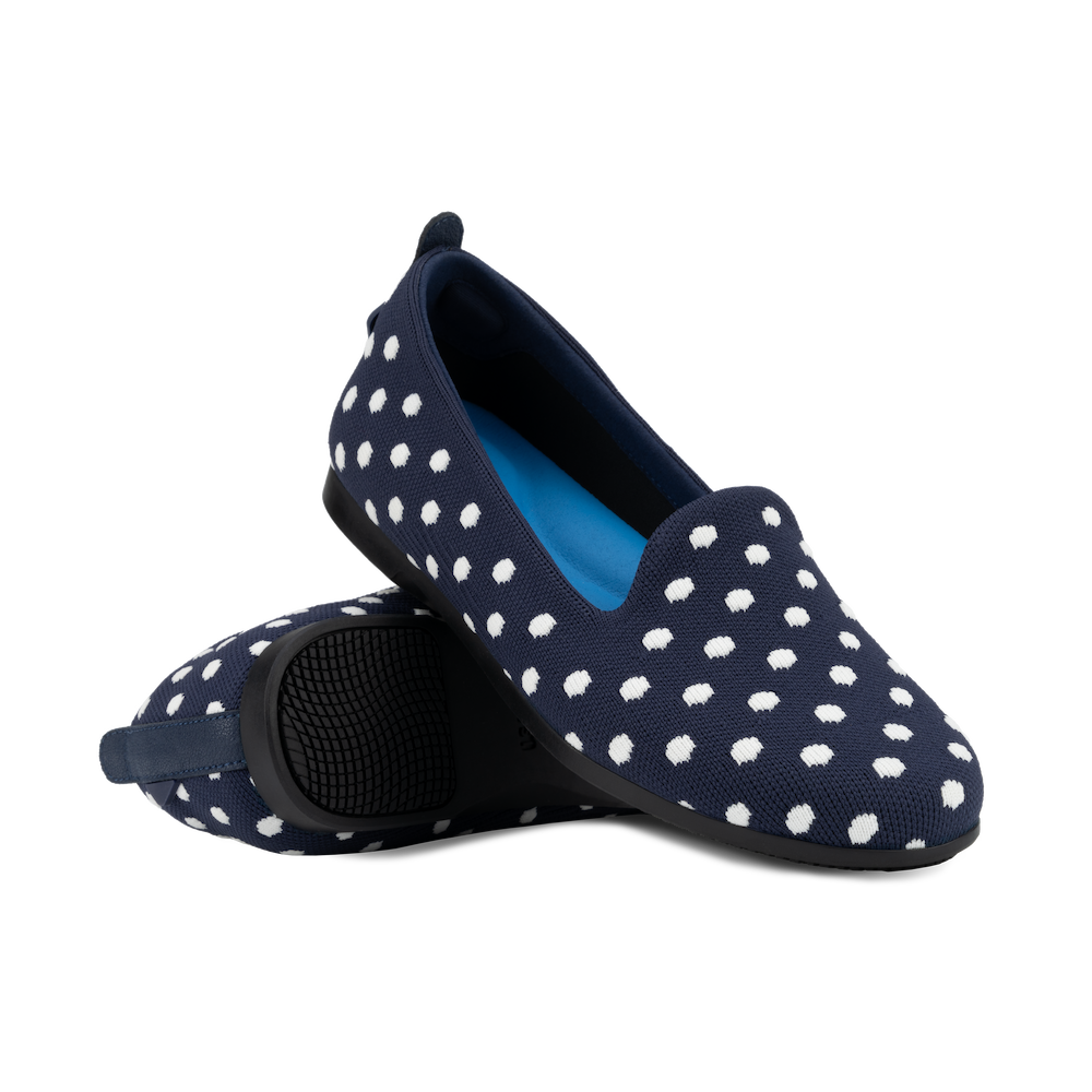 Women's Market Flat - Midnight/White Polka Dot
