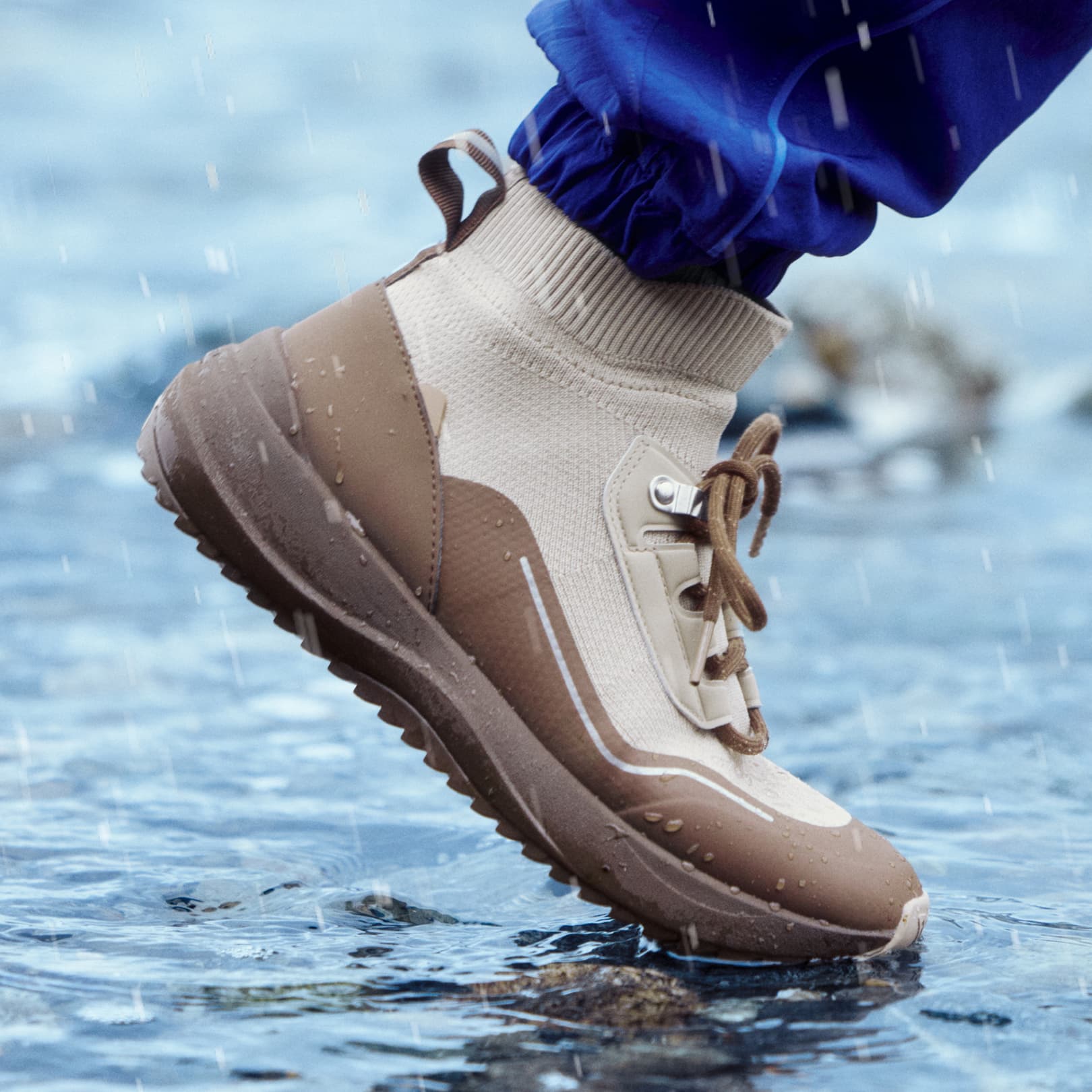 ウォーターヒヤシンス Women's Stormburst High Top - Sandwash/Dark Teak – Vessi
