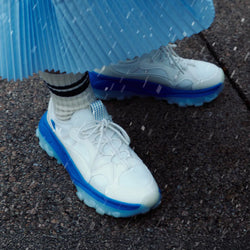 Women's Motu Sneaker - Off-White/Vessi Blue