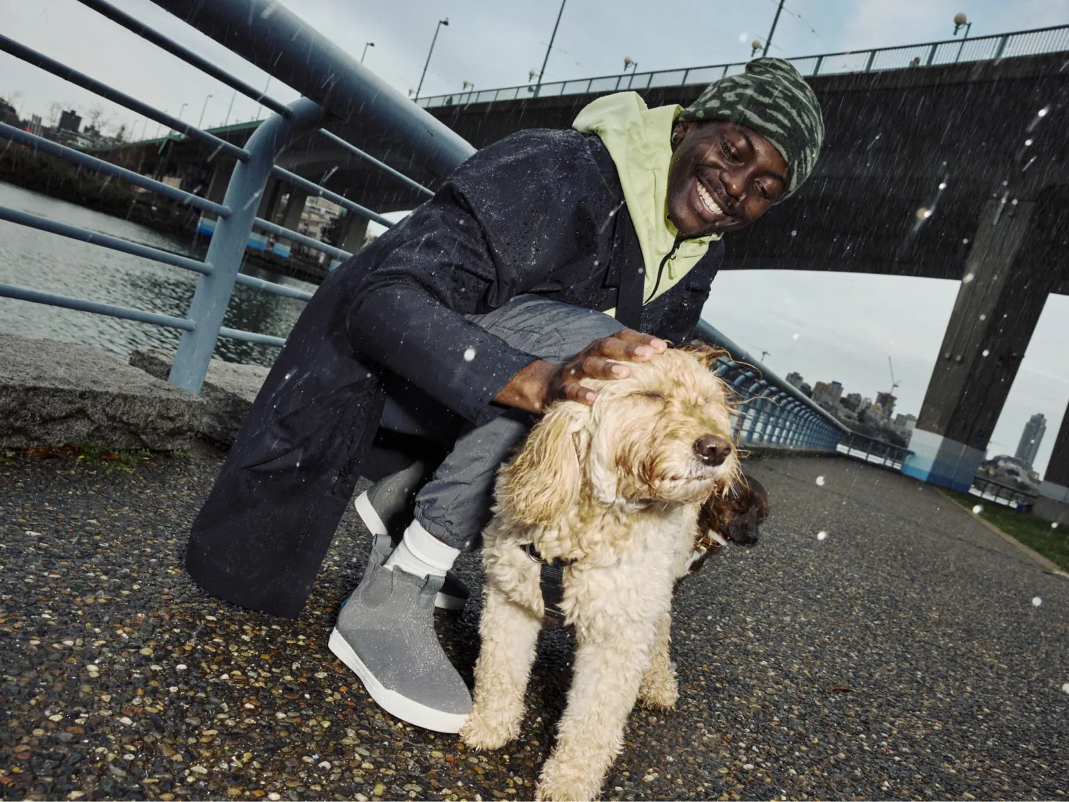 Walking the dog in the Weekend Classic in Asphalt Black